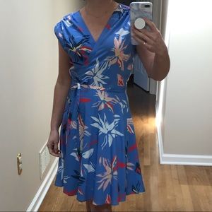 Print wrap dress
